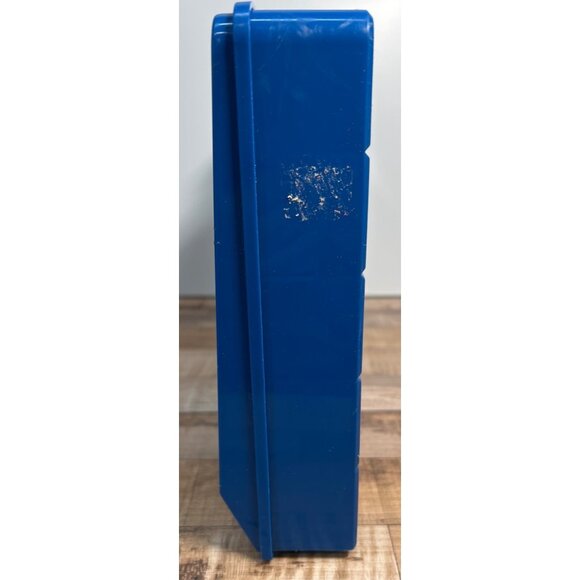 Vintage 1976 Matchbox 18 Car Carry Case Blue Plastic Storage Container With Comp - Picture 3 of 5